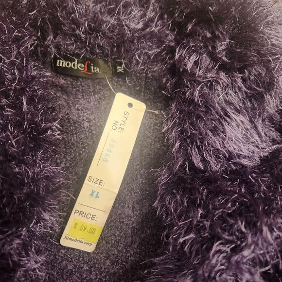 NWT ModeLia Purple Woven Peasant Skirt Suit With Ruffles - Picture 5 of 8